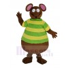 Brown Mouse with Green T-shirt Mascot Costume