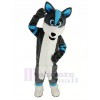 Blue and Gray Husky Dog Fursuit Mascot Costume