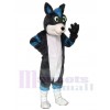 Gray and Blue Husky Dog Fursuit Mascot Costumes Animal