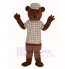 Teddy Bear in Striped Clothes Mascot Costume Cartoon