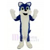 Blue and White Furry Husky Dog Mascot Costume Animal