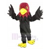 Cool Black Hawk Mascot Costume Animal