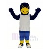 Blue Eagle in White Vest Mascot Costume