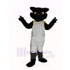 Cool Black Panther with White Coat Mascot Costume Adult