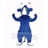 Happy Blue Bull Mascot Costume