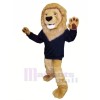 Strong Lion with Sweater Mascot Costumes Cartoon