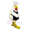 Cute White Chicken Mascot Costumes Cartoon