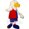 Cute White Eagle Mascot Costumes Cartoon