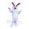 Cute White Easter Bunny Mascot Costumes Cartoon