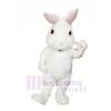 White Fuzzy Bunny Mascot Costumes Cartoon