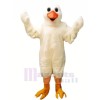 Cute White Goose Mascot Costumes Cartoon