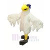 White Lightweight Hawk Mascot Costume Cartoon	