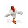Funny White Turkey Mascot Costumes Cartoon