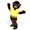 Wild Buffalo with Yellow T-shirt Mascot Costumes Cartoon	