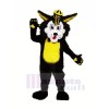 Black Wildcat Mascot Costumes Cartoon	