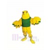 Yellow Eagle with Green Vest Mascot Costumes Cartoon