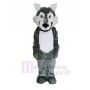 Cute Gray Wolf Mascot Costumes Cartoon