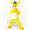Yellow Rabbit Adult Mascot Costumes Cartoon