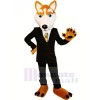 Gentlemanly Wolf with Suit Mascot Costumes Cartoon