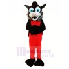 Gray Wolf with Red Clothes Mascot Costume Animal
