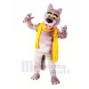 Fashion Wolf with Scarf Mascot Costumes Cartoon	