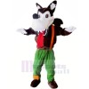 Wild Wolf with Long Tongue Mascot Costumes Cartoon