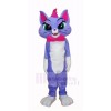 Blue Cat with Big Eyes Mascot Costumes Cartoon	