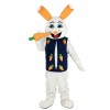 Easter Bunny Rabbit with Carrot Mascot Costume