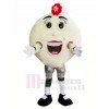 White Pancake Donut Mascot Costume Cartoon