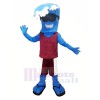 Funny Blue Wave Mascot Costume Cartoon