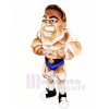 Strong Bodybuilder Mascot Costume Cartoon