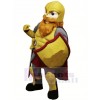 Warrior with Yellow Coat Mascot Costume College