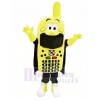 Funny Yellow Phone Mascot Costume Cartoon