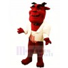 Gentleman Red Devil Mascot Costume Cartoon	