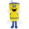 Happy Yellow Cup Mascot Costume Cartoon