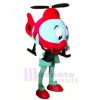 Helicopter with Big Eyes Mascot Costume Cartoon