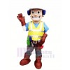 High Quality Builder with Big Eyes Mascot Costume People