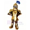 Cool Golden Knight Mascot Costume People