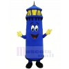 Funny Blue Lighthouse Mascot Costume Cartoon