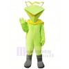 Funny Martian with Green Coat Mascot Costume Cartoon