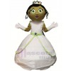 Princess with Green Eyes Mascot Costume Cartoon	