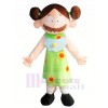 Cute Girl with Big Mouth Mascot Costume Cartoon 	