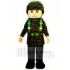 Cool Military Man Mascot Costume People