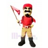 Pioneer with Red T-shirt Mascot Costume People