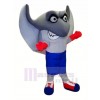 Cute Grey Stingray Mascot Costume Cartoon