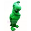 Cute Green Dinosaur T-Rex Mascot Costume Cartoon