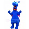 Blue Dragon with Pink Wings Mascot Costume Cartoon