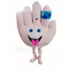 Cute Hand with Band Aid Mascot Costume Cartoon	