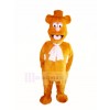 Fozzie Bear with Pink Nose Mascot Costume Cartoon