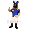 Police Dog with Blue Hat Mascot Costume Cartoon